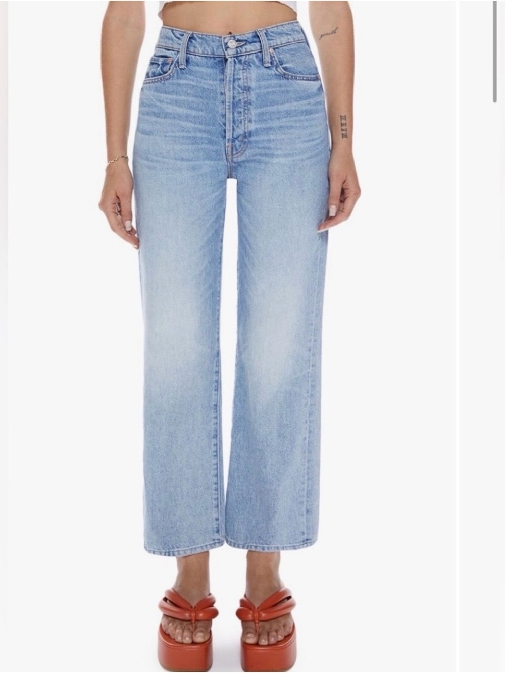 MOTHER Rambler Ankle Jean - wash: bucket list